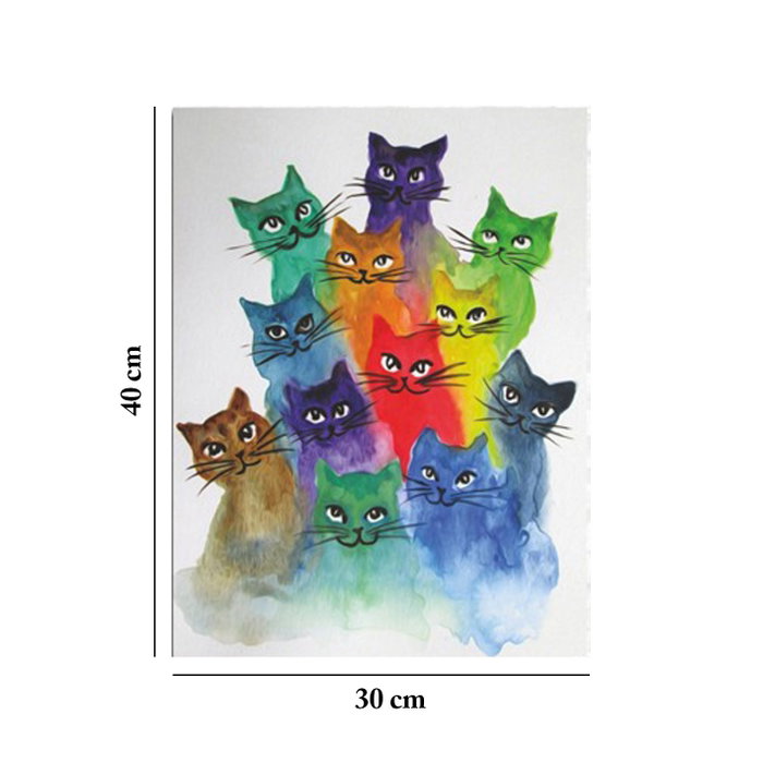 Wallity DC166 Lienzo Decorativo Multicolor 30 x 40 cm